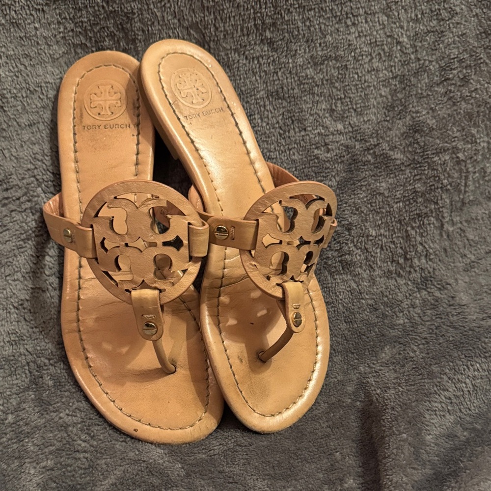 Tory Burch Beige Cutout Sandals